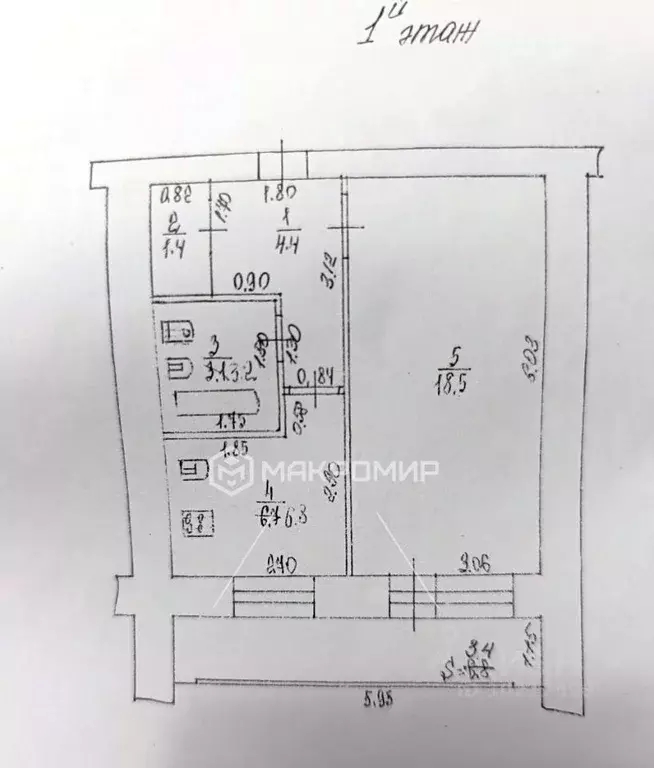 1-к кв. Брянская область, Брянск ул. Костычева, 1 (37.7 м) - Фото 1