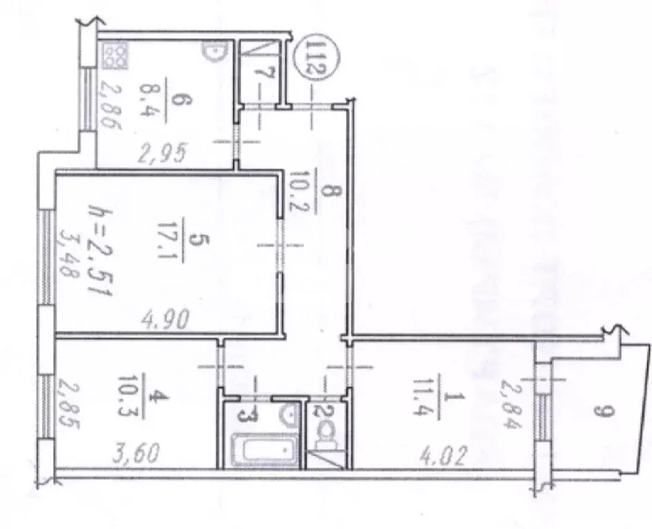 3-к кв. Омская область, Омск ул. 70 лет Октября, 10/2 (63.0 м) - Фото 2
