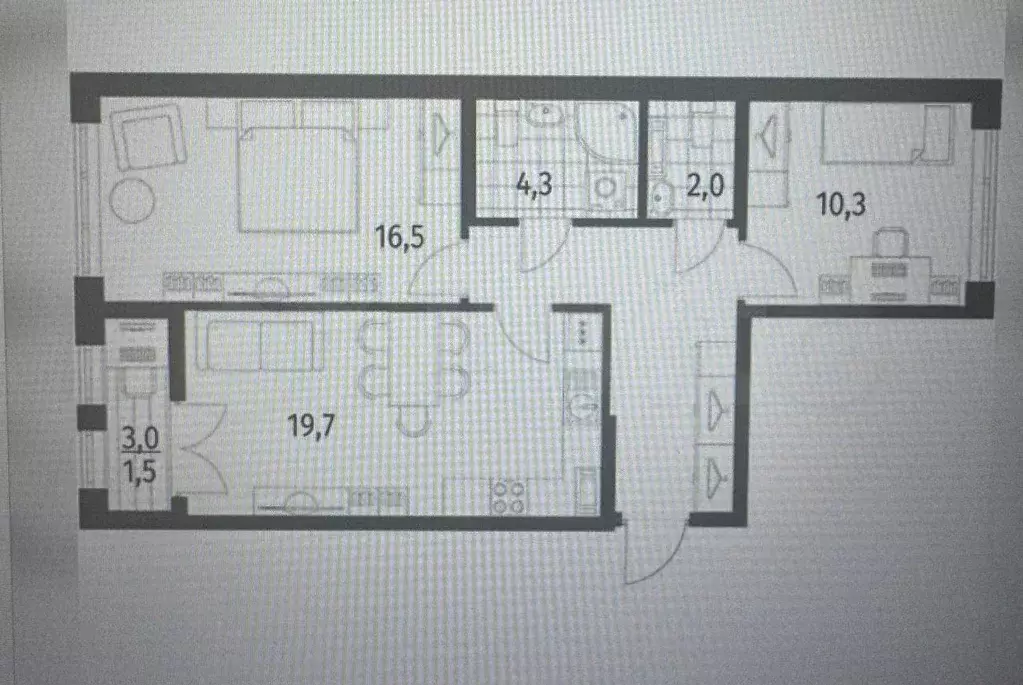 Продаётся 2-к квартира, 65.1 м - Фото 0