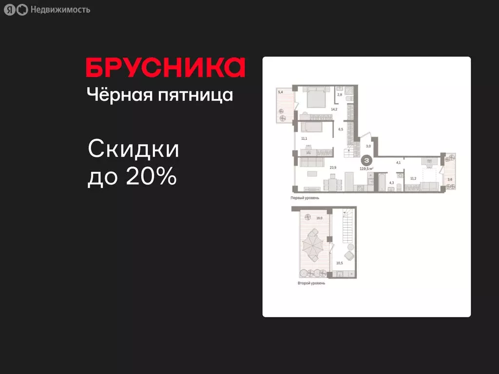 3-комнатная квартира: Новосибирский район, рабочий посёлок Краснообск, ... - Фото 1