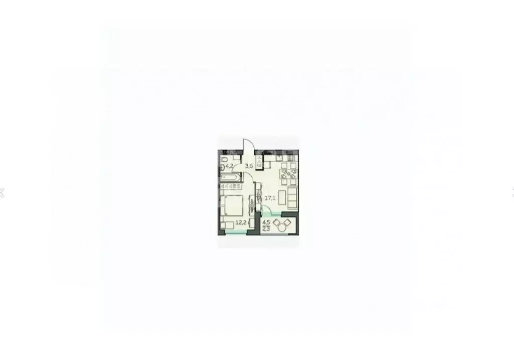 1-к кв. Волгоградская область, Волгоград Ангарская ул., 69В (39.4 м) - Фото 1