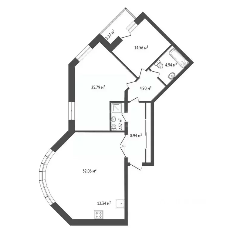 3-к кв. Красноярский край, Красноярск ул. Петра Подзолкова, 12 (106.3 ... - Фото 1