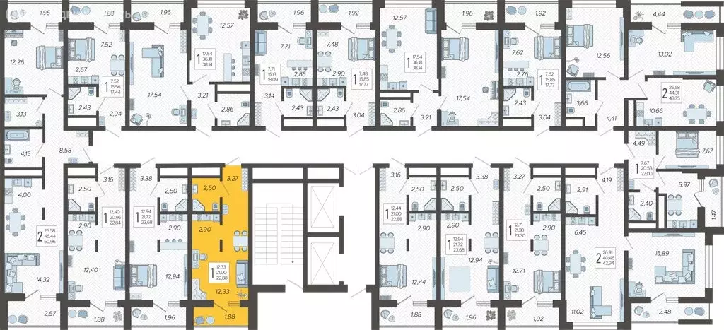 Квартира-студия: Сочи, микрорайон Бытха, Ясногорская улица, 16/2к4 ... - Фото 2