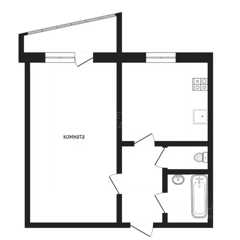 1-к кв. Тюменская область, Тюмень Широтная ул., 43 (33.0 м) - Фото 2