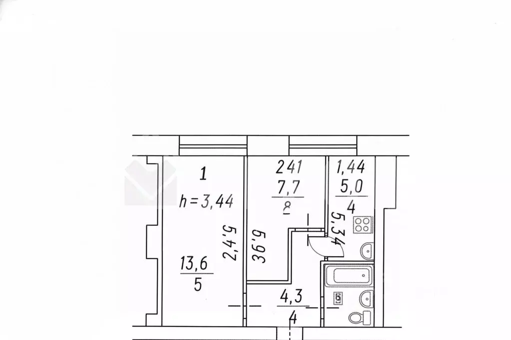 2-к кв. Омская область, Омск ул. 5-я Кордная, 62В (33.7 м) - Фото 2