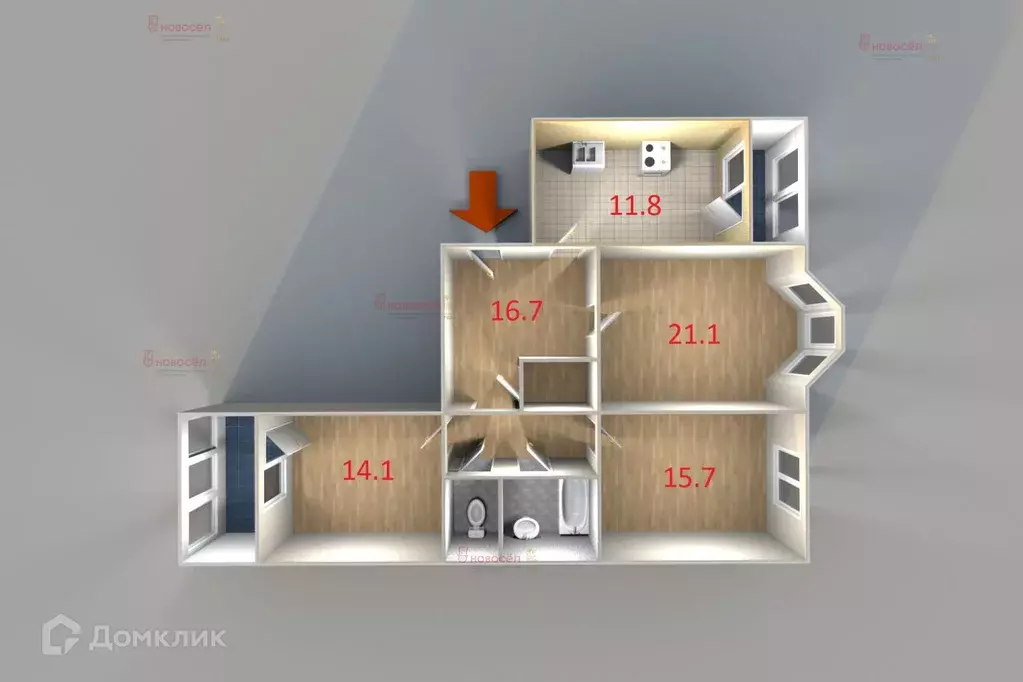 Продаётся 3-к квартира, 87 м - Фото 1