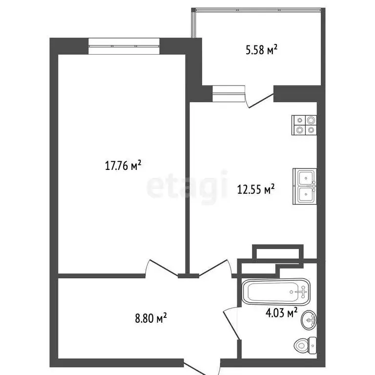 1-комнатная квартира: Самара, Московское шоссе, 27 (45.9 м) - Фото 0