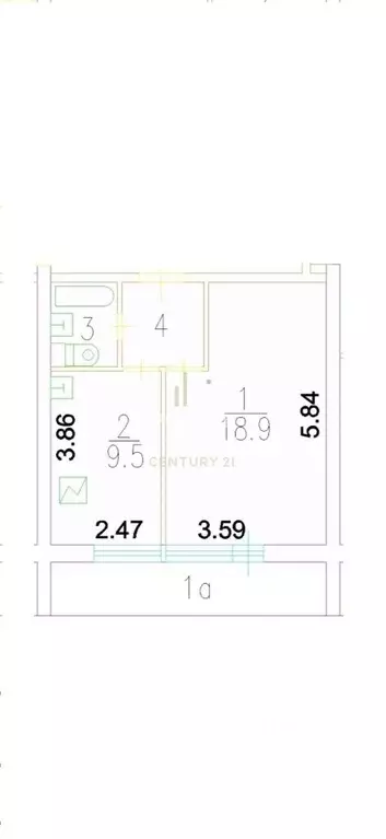 1-к кв. Москва Очаковское ш., 6К4 (34.0 м) - Фото 2