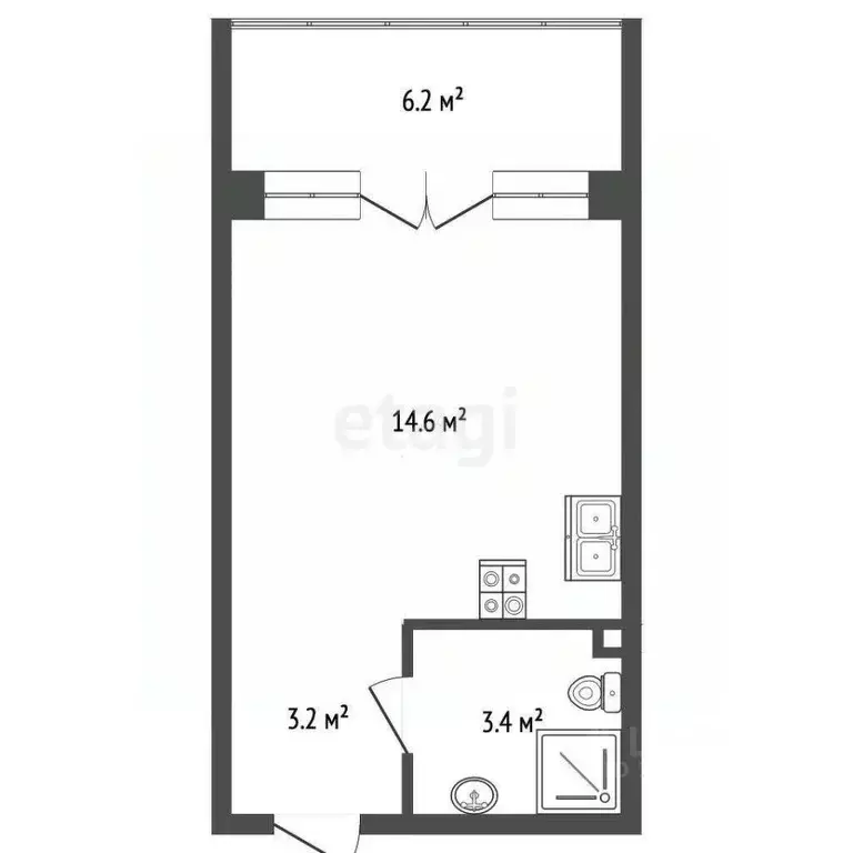 Студия Крым, Ялта муниципальный округ, Гаспра пгт ш. Севастопольское, ... - Фото 1
