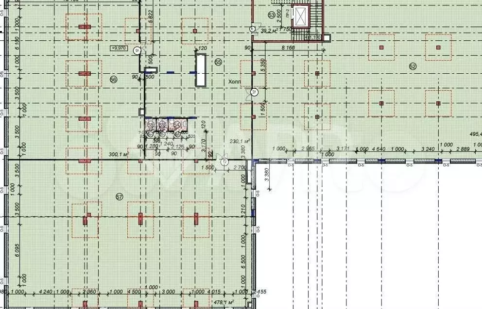 Помещение свободного назначения,1550 кв.м / студия хореографии - Фото 0