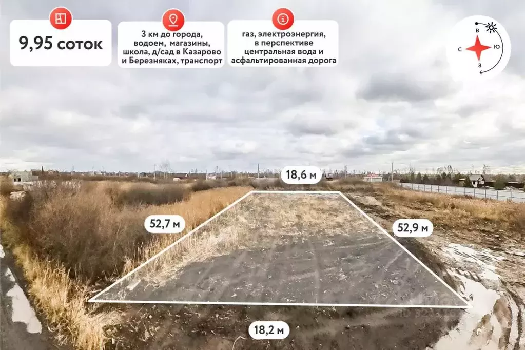 Участок в Тюменская область, Тюмень Поле Чудес садовое товарищество, ... - Фото 1