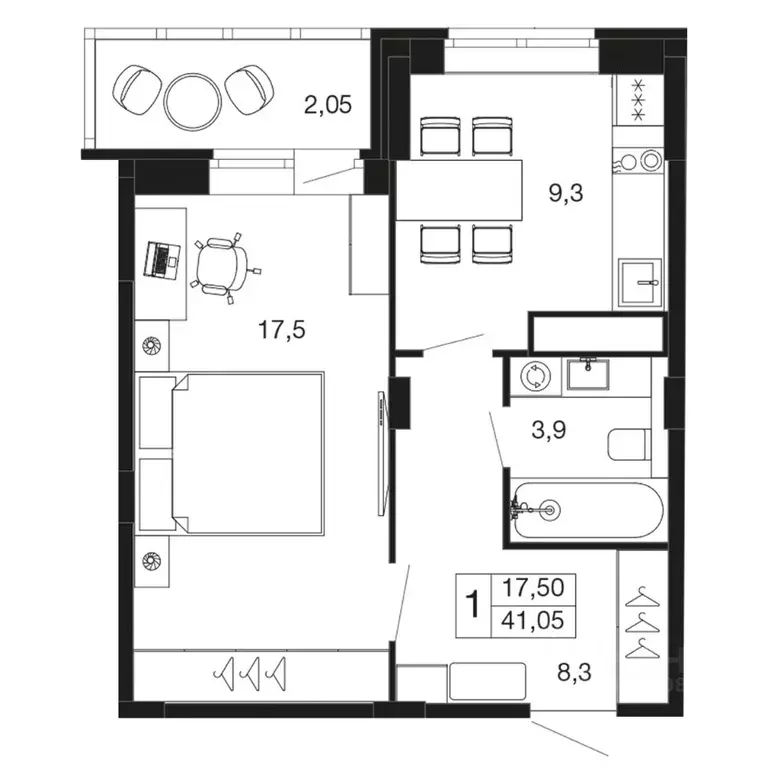 1-к кв. Московская область, Апрелевка Наро-Фоминский городской округ, ... - Фото 1