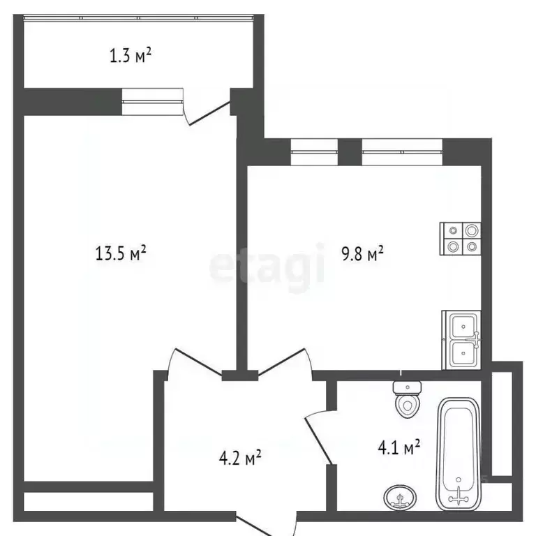 2-к кв. Москва ул. Лобановский Лес, 13 (33.0 м) - Фото 1