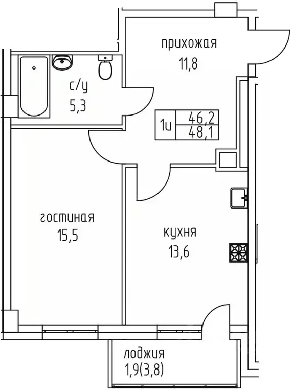 1-к кв. Саха (Якутия), Якутск просп. Михаила Николаева, 3к5А (48.1 м) - Фото 0