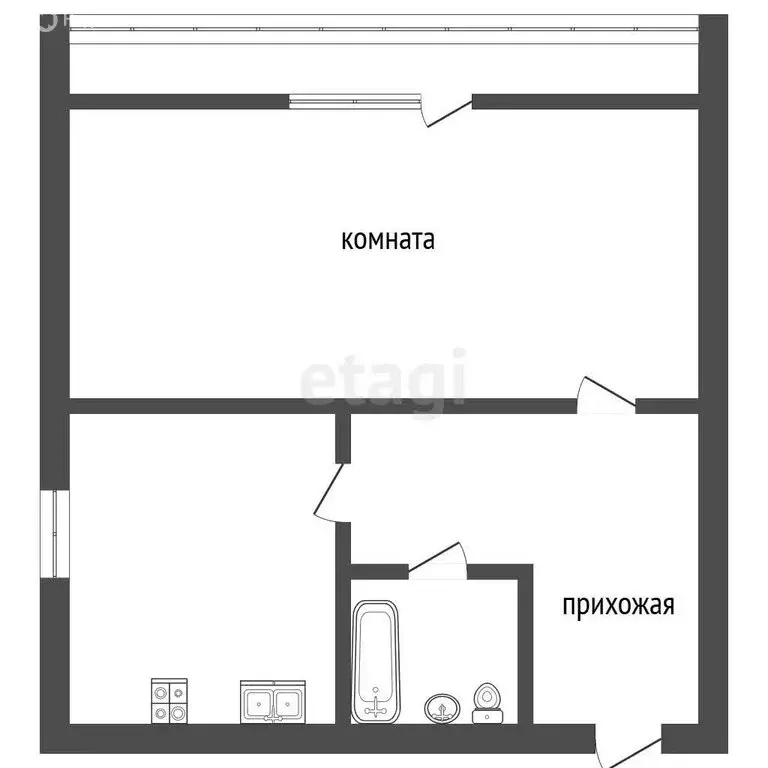 1-комнатная квартира: Ялуторовск, улица Ентальцева, 18 (43 м) - Фото 1