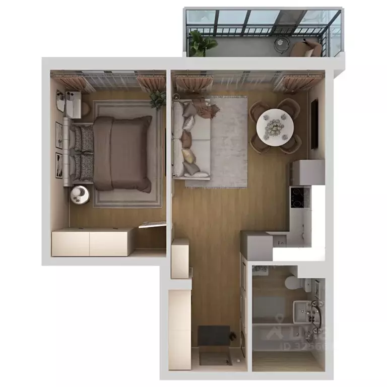 2-к кв. Пермский край, Пермь Самолетная ул., 6 (38.3 м) - Фото 2