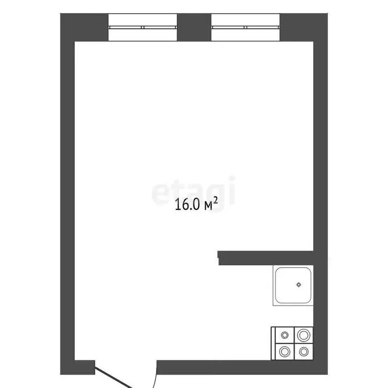 1к в -комнатной квартире (16 м) - Фото 1