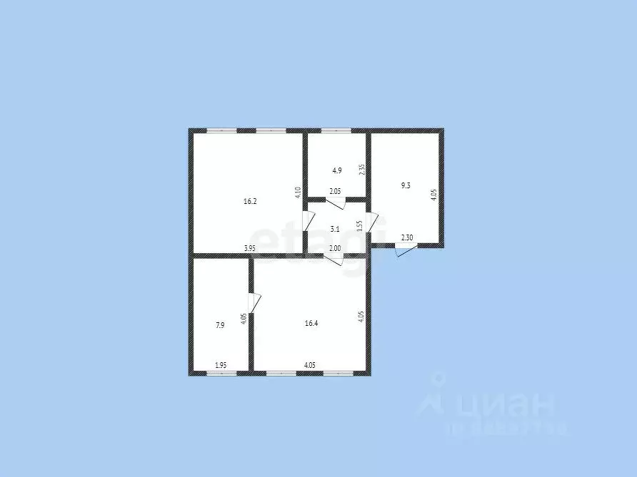 Дом в Карачаево-Черкесия, Черкесск Зеленая ул. (56 м) - Фото 1