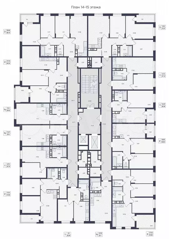 1-к. квартира, 32,7 м, 15/16 эт. - Фото 1
