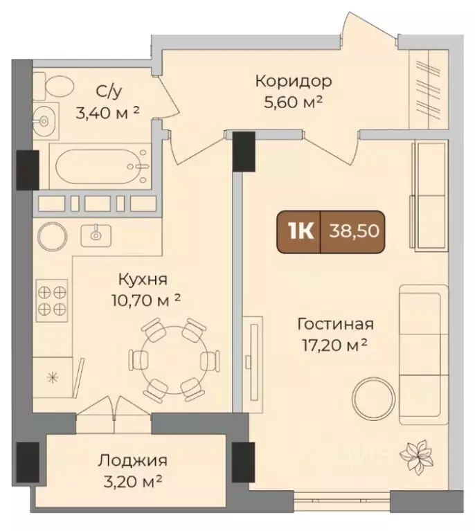 1-к кв. Краснодарский край, Краснодар Музыкальный мкр, ул. Имени ... - Фото 0