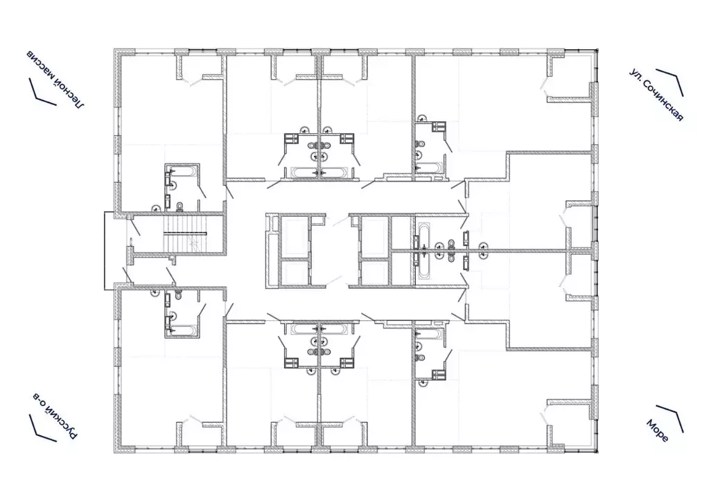 1-к кв. Приморский край, Владивосток Посейдония жилой комплекс (42.72 ... - Фото 2