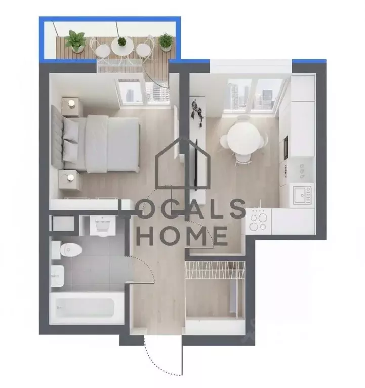 1-к кв. Рязанская область, Рязанский муниципальный округ, с. Дядьково ... - Фото 2