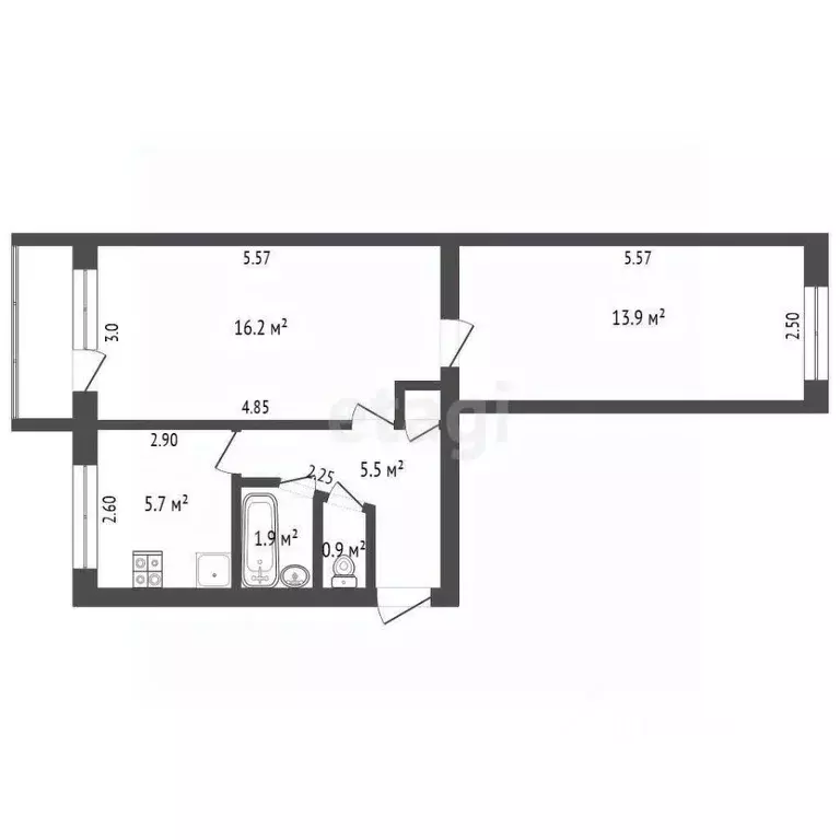 3-к кв. Ростовская область, Батайск ул. Северный Массив, 13 (65.0 м) - Фото 2