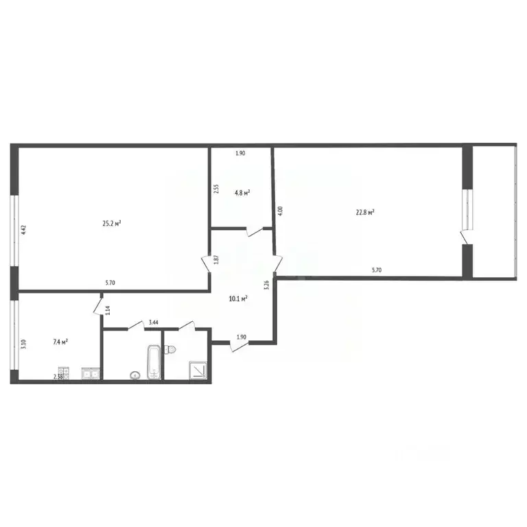 2-к кв. Московская область, Балашиха ул. Ситникова, 8 (75.0 м) - Фото 2