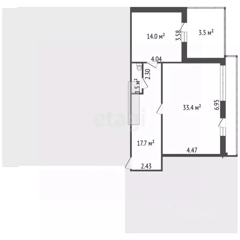 4-к кв. Санкт-Петербург 8-я Советская ул., 37-39 (233.0 м) - Фото 1