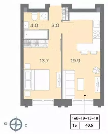 1-к кв. Москва Ильменский проезд, 4к1 (40.6 м) - Фото 2