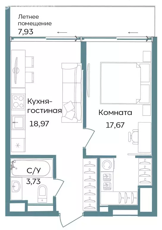1-комнатная квартира: Республика Крым, Саки, курортный кластер Темпо ... - Фото 0