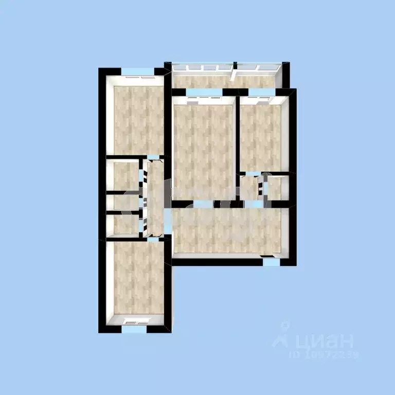 3-к кв. Башкортостан, Стерлитамак Одесская ул., 70 (104.5 м) - Фото 2