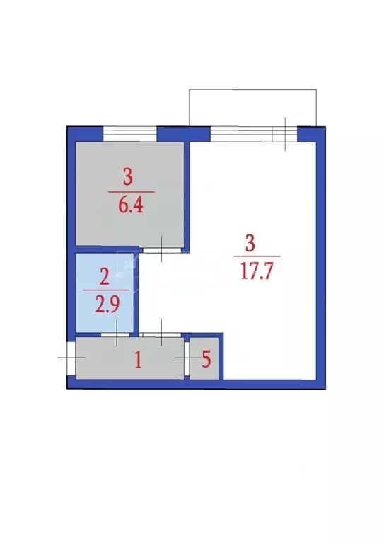 1-к кв. Кемеровская область, Кемерово Красноармейская ул., 97 (32.0 м) - Фото 2