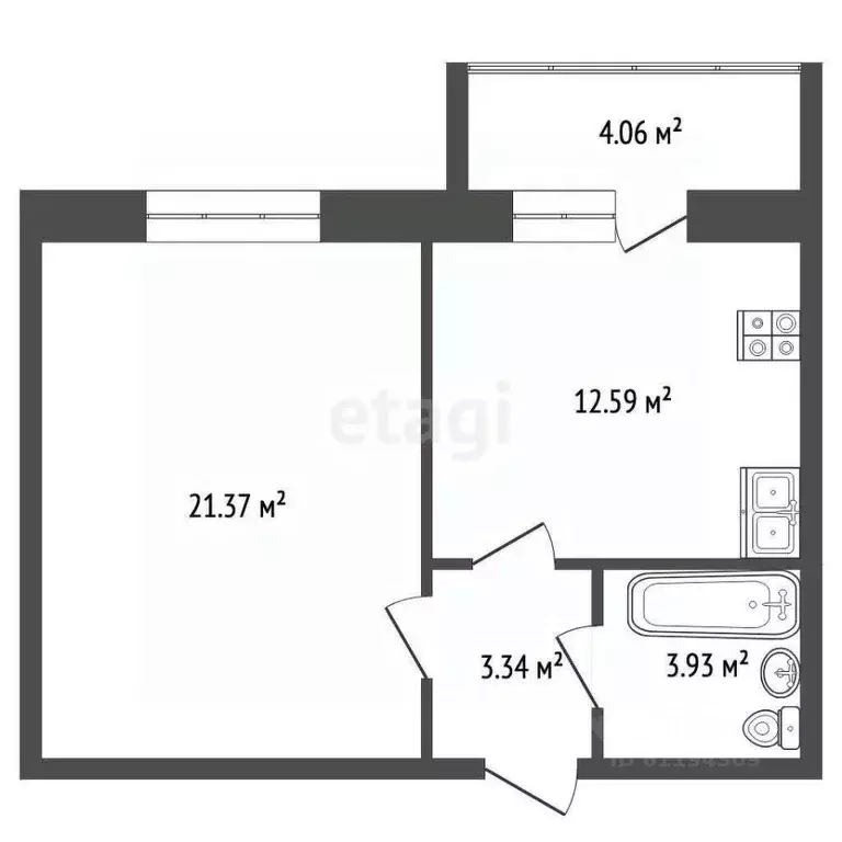 1-к кв. Мордовия, Саранск городской округ, Ялга рп ул. Мичурина, 17 ... - Фото 2