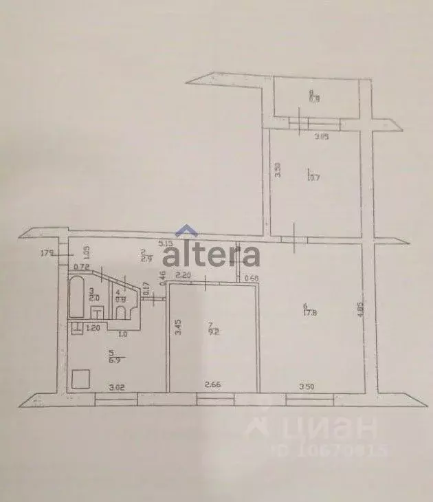 3-к кв. Татарстан, Казань ул. Латышских Стрелков, 33 (55.1 м) - Фото 1