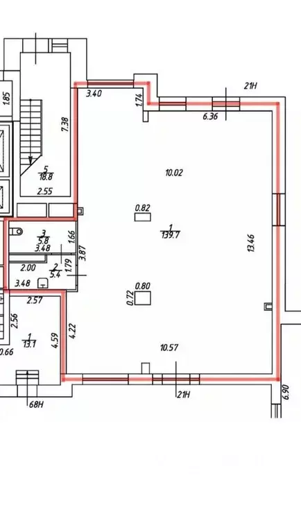 Помещение свободного назначения в Санкт-Петербург ул. Дыбенко, 2 (151 ... - Фото 2