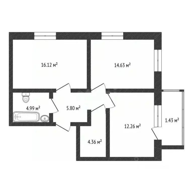 2-к кв. Нижегородская область, Нижний Новгород д. Анкудиновка, ул. ... - Фото 2