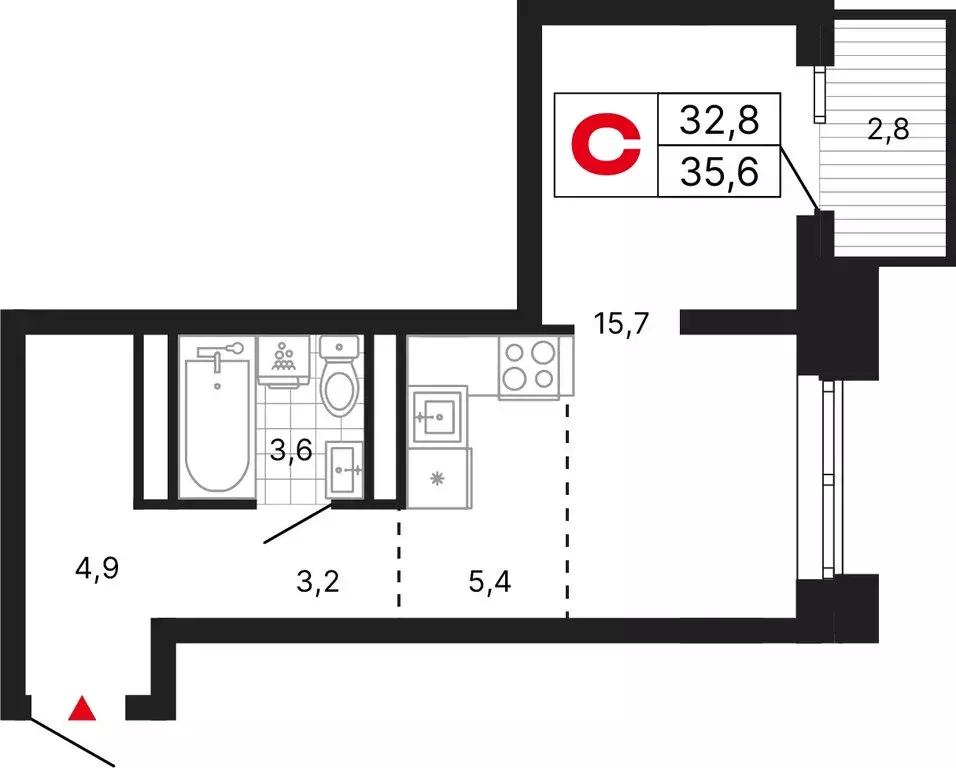 Квартира-студия: Москва, ЖК Бестселлер (35.6 м) - Фото 1