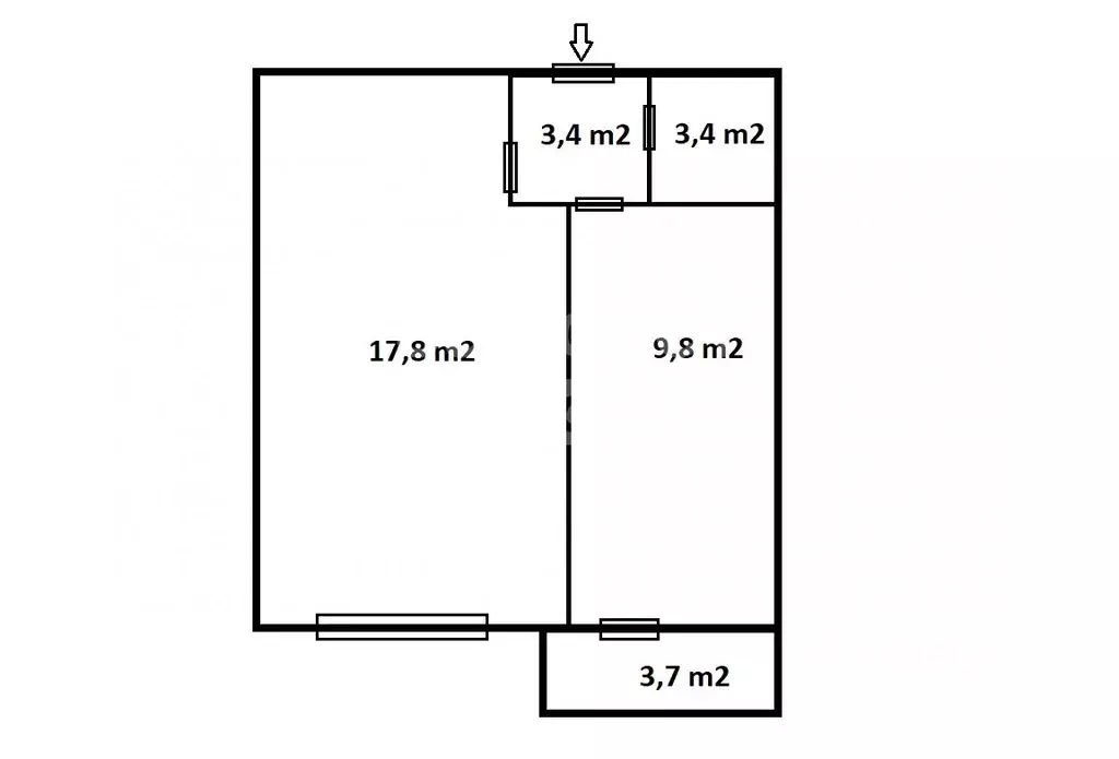 1-к кв. Томская область, Томск Солнечный мкр, ул. Обручева, 30 (37.84 ... - Фото 2