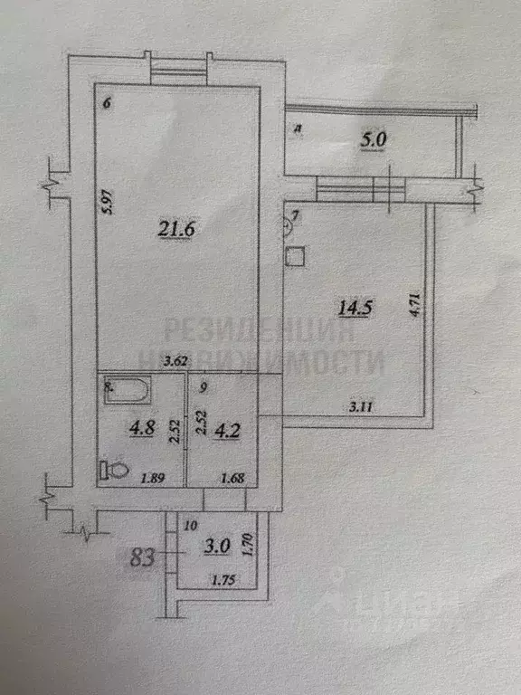 1-к кв. Самарская область, Самара Вольская ул., 85 (48.1 м) - Фото 2