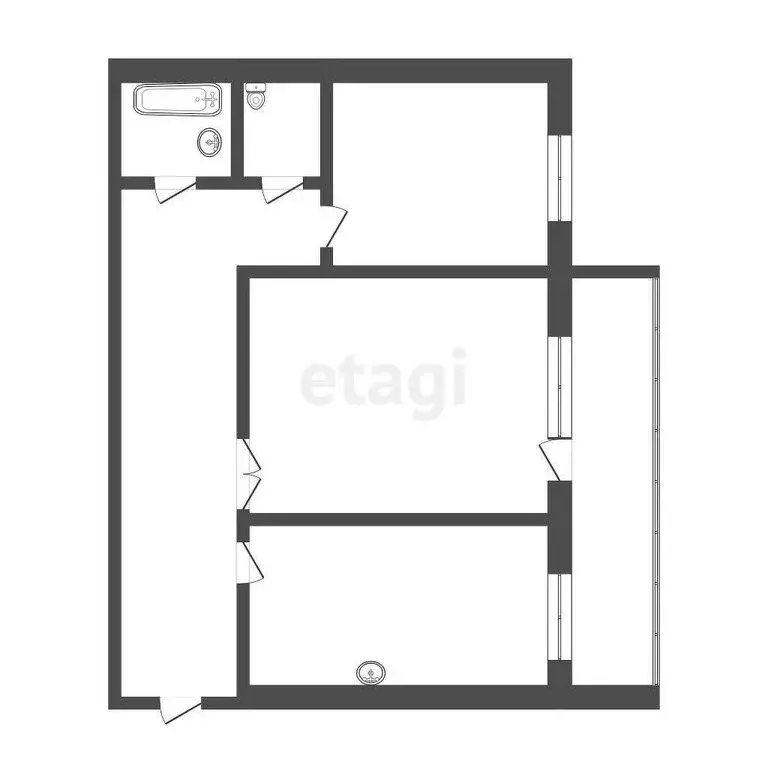 2-комнатная квартира: Томск, улица Архитектора Василия Болдырева, 4 ... - Фото 1