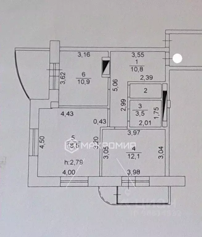 2-к кв. Челябинская область, Челябинск просп. Победы, 382А (57.8 м) - Фото 2