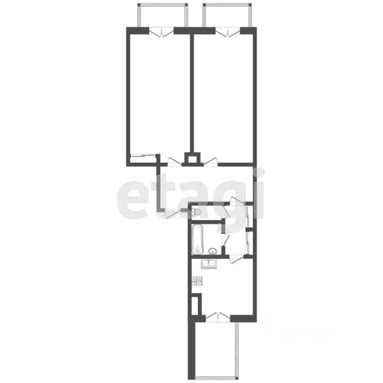 2-к кв. Ростовская область, Ростов-на-Дону Буденновский просп., 11 ... - Фото 2