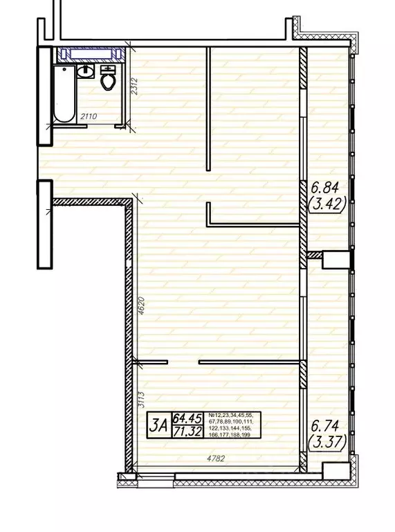 3-к кв. Приморский край, Владивосток Енисейская ул., 7с8 (71.32 м) - Фото 0