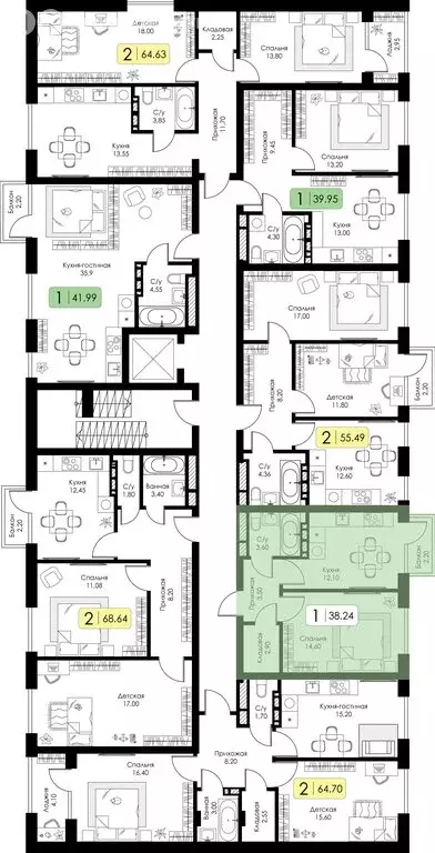 1-комнатная квартира: Смоленск, ЖК Среда (38.24 м) - Фото 1