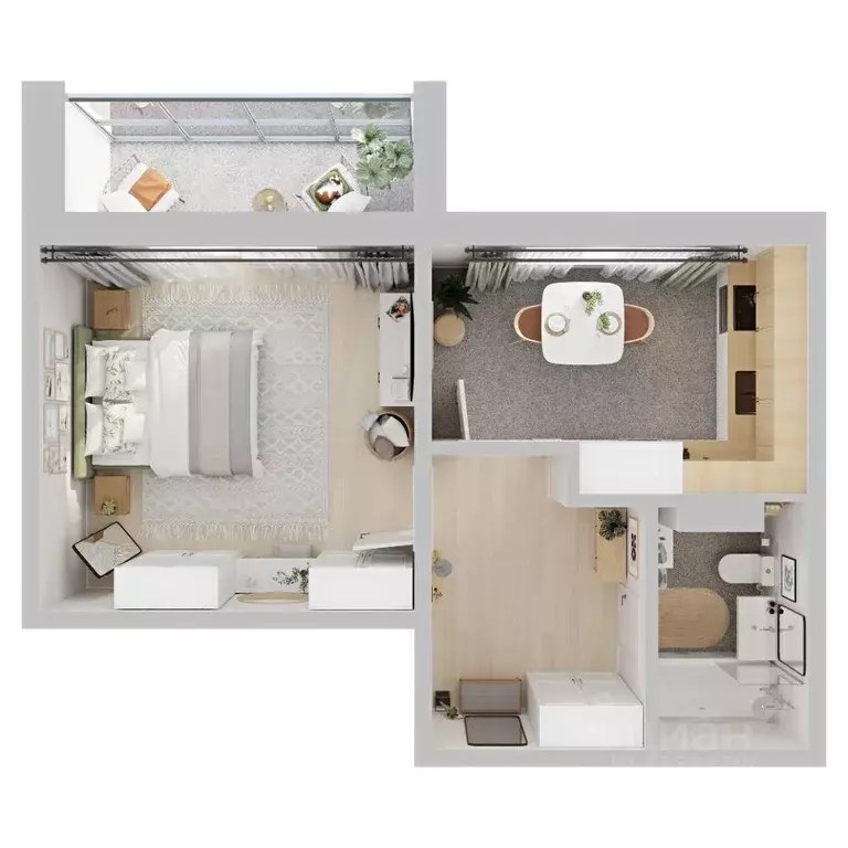 1-к кв. Свердловская область, Екатеринбург ул. Ракетная, 17/6 (44.65 ... - Фото 1