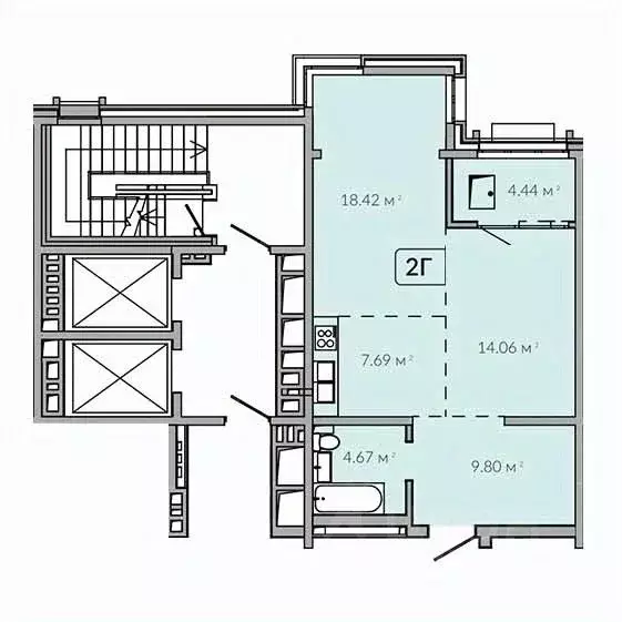 2-к кв. Иркутская область, Иркутск Байкальская ул., 89 (59.05 м) - Фото 0