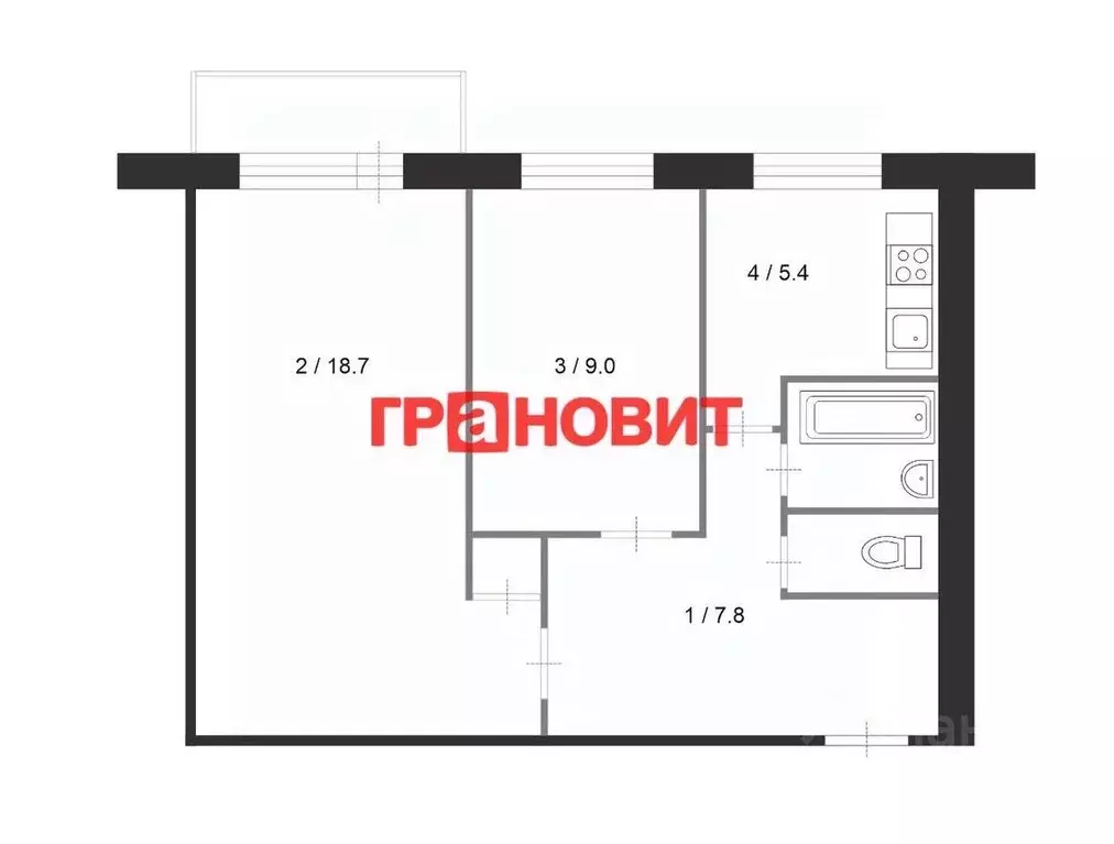 2-к кв. Новосибирская область, Новосибирск Затулинский жилмассив, ул. ... - Фото 1