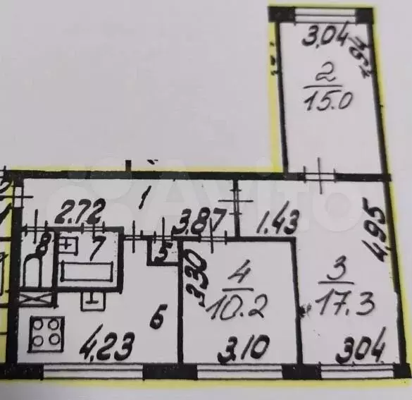 3-к. квартира, 65 м, 8/9 эт. - Фото 0