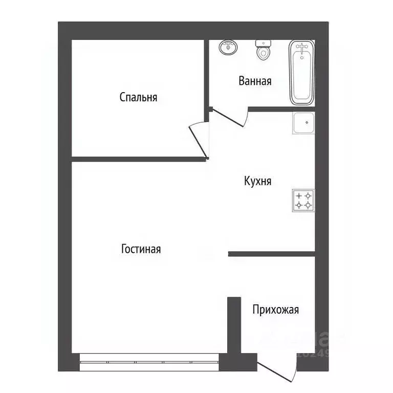 1-к кв. Башкортостан, Уфа ул. Ленина, 75 (47.3 м) - Фото 2